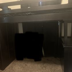 Black Wood Twin Bed Frame with Drawers 