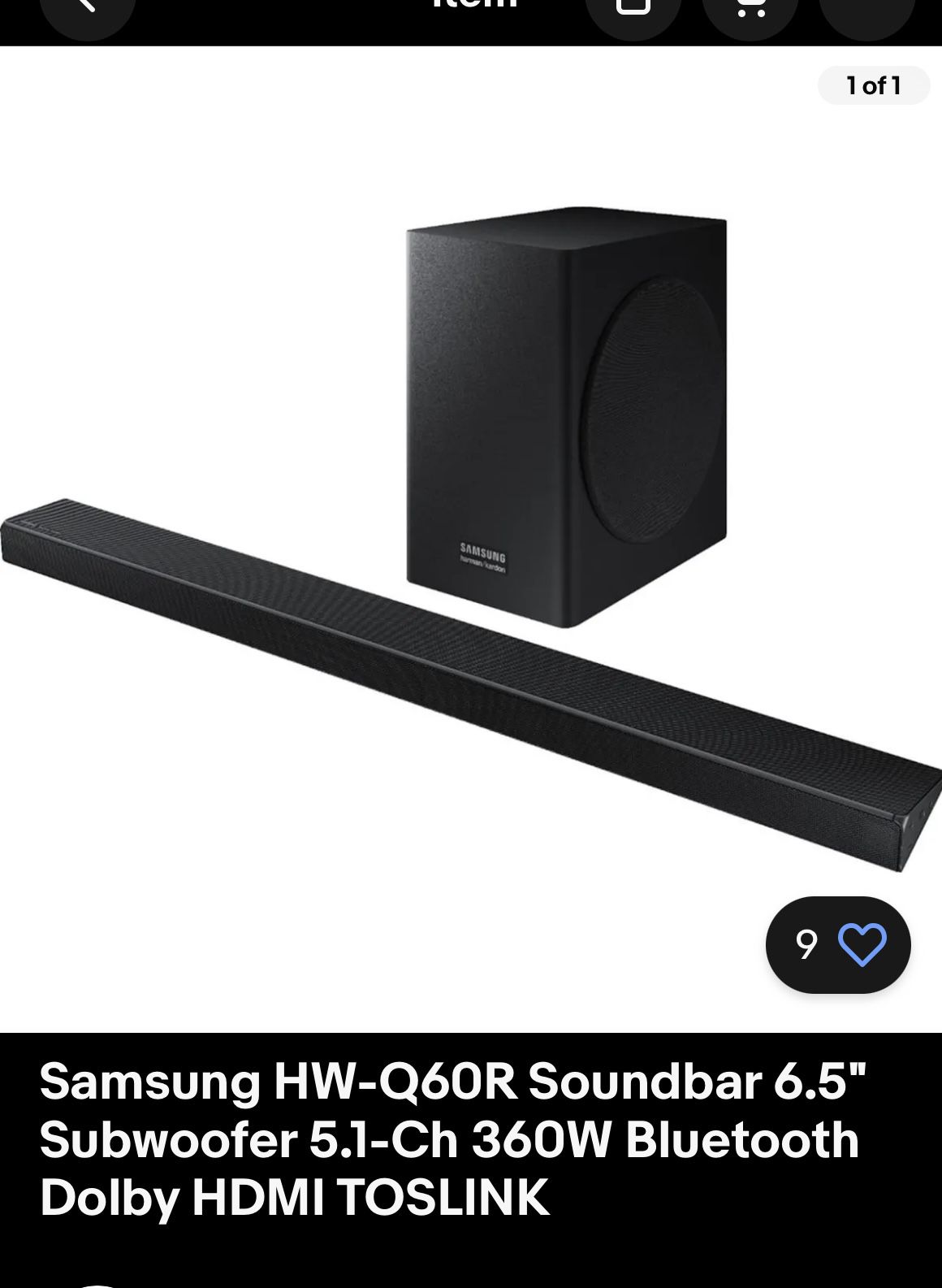 Samsung Soundbar And Subwoofer 5.1