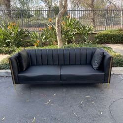 Faux Leather Sofa 