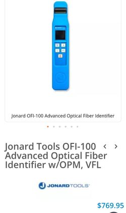 Jonard tools OFI-100 advanced optical  fiber  identifier w/OPM, VFL