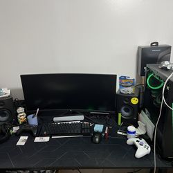Gaming Pc Desktop & 32’ Curved Monitor