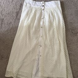 Never Worn White Maxi Skirt- Size Medium