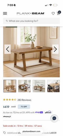72” Brown Wood Dining Table