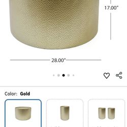 Round Golden Coffee Table 