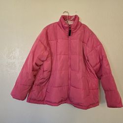 Pink Puffer Jacket Size 2X