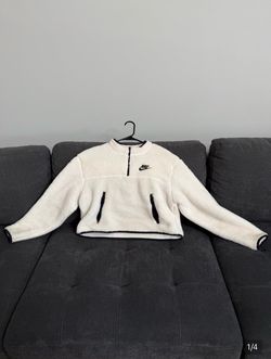 Nike White Sherpa Jacket