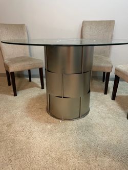 DINING TABLE WITH THREE CHAIRS