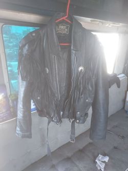 Black leather jacket