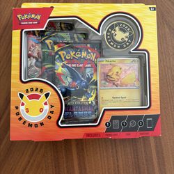 2026 Pokémon Day Pikachu Collection Boxes – Sealed (3 Packs + Promo Card + Coin)