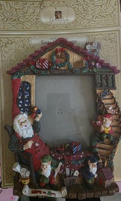Santa Workshopcollectible Hand Painted Photo Frame 