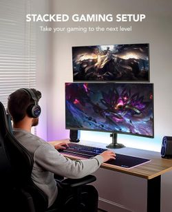 Dual Monitor Stand(HNDS8) - Gas Spring Adjustable, Brand New in Box - $56