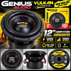 NEW OPEN BOX – DISPLAY MODEL Genius Audio VULKAN XTREME 12” Competition Subwoofer