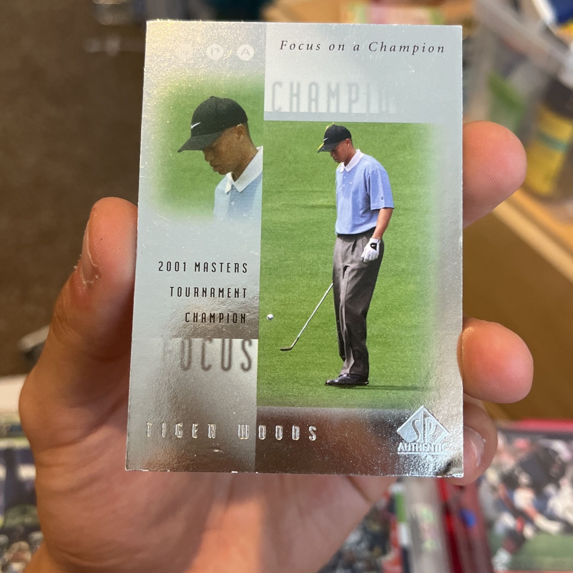 Tiger Woods 01 Masters Champ Card
