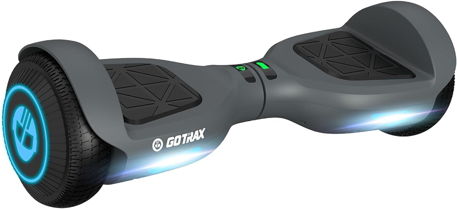 Gotrax Hoverboard with 6.5" LED Wheels & Headlight, 6.2mph MAX, Dual 200W Motor, UL2272 Certified