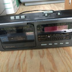 Cassette Player Clock Radio Lenoxx Electronics CR 180 AM FM Vintage