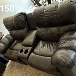 Love Seat Recliner Couch 