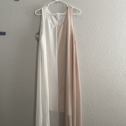 Cream And tan Dress XL