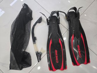 Cressi Long Adjustable Fins Open Heel Multi Size