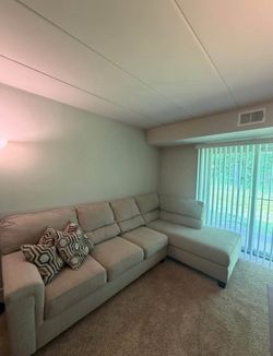 Beige Right Arm Facing Sectional sofa for sale