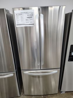 LG 22cu 30 in wide French door refrigerator stainless steel bottom freezer