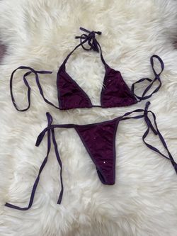 New one size purple lingerie bikini y2k festival rave o