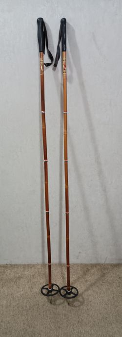 Vintage 1950s-1960s Esko Järvinen Bamboo Ski Poles