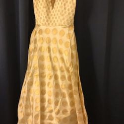 Gold polka dot dress