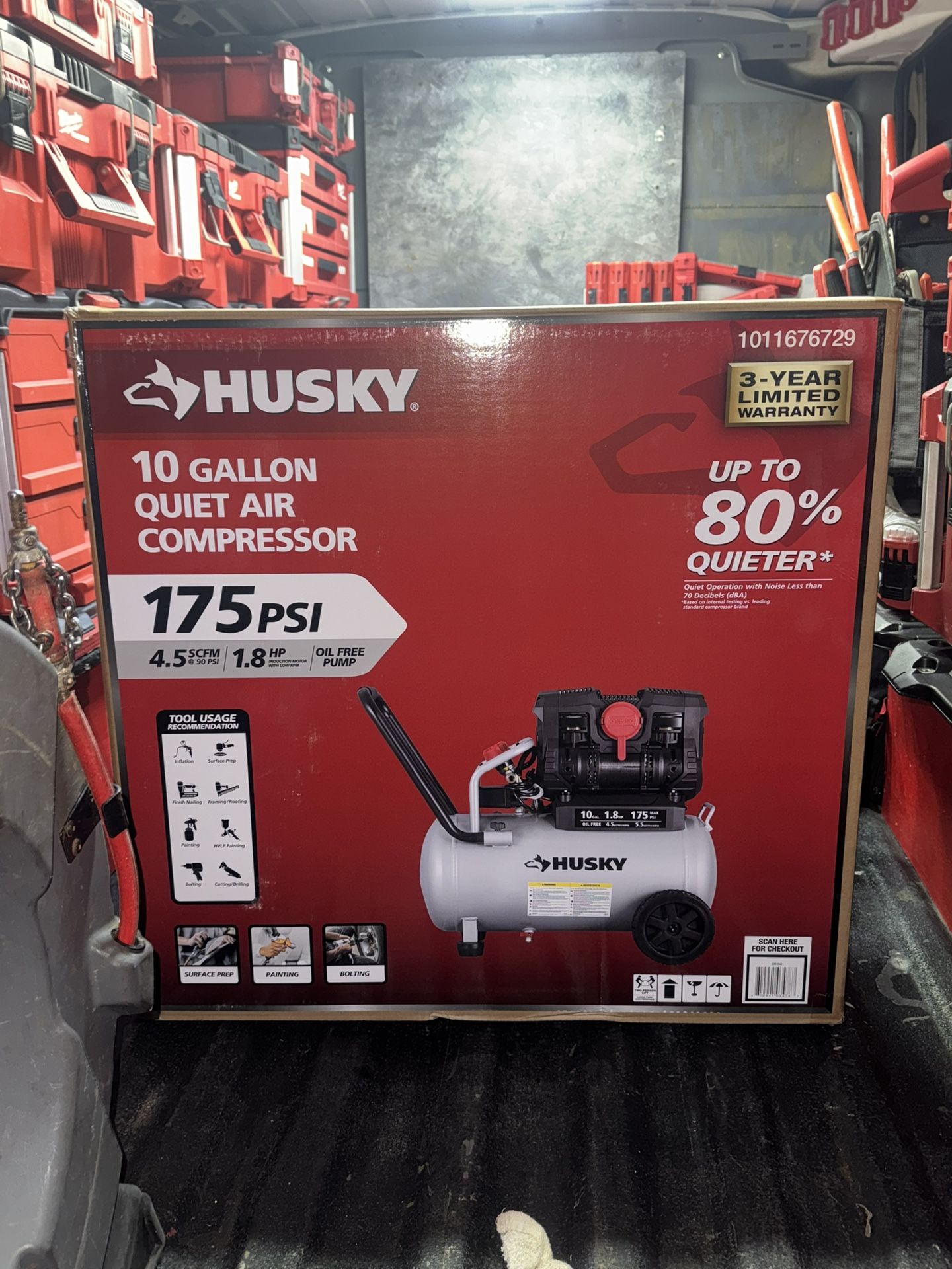 Husky 10 gal air compressor