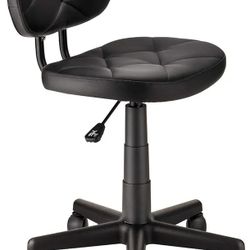 Round Rolling Stool with Adjustable Height and Pu Leather Backrest Swivel Stool Chair for Salon Tattoo Work Office Massage Black