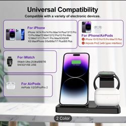 3 In 1 Wireless Charging Station-brand New 