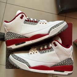 Jordan 3 Cardinal Size 9