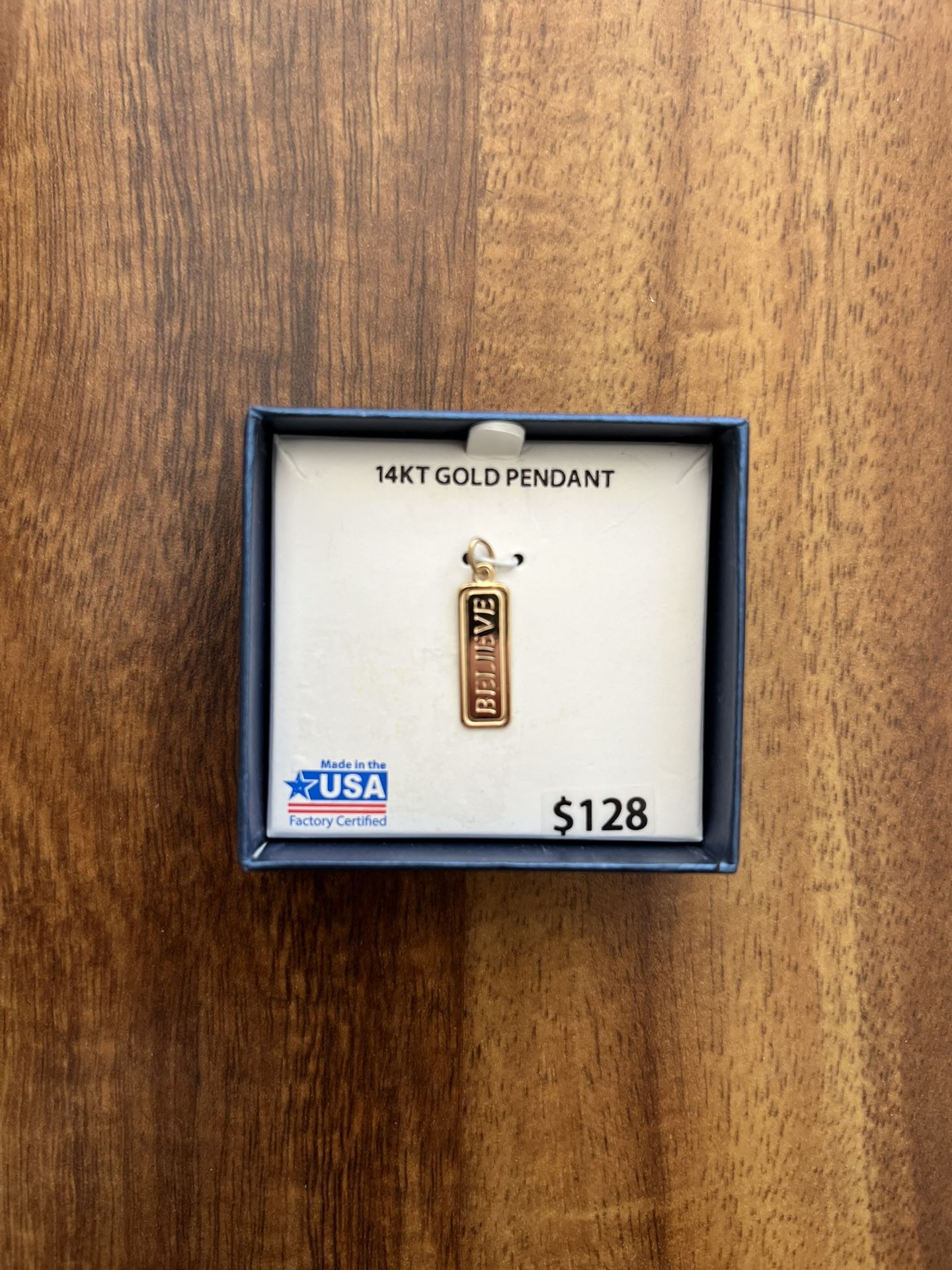 1/2 Price 14k Gold Believe Pendant