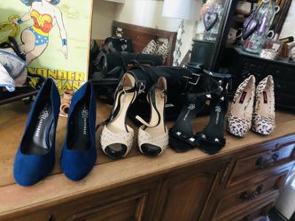 Size 8 heels (leopard print Betsey Johnson size 7)