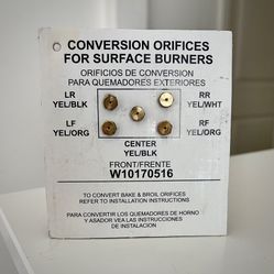 Replacement for fits LP Conversion Orifices fits