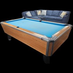 8FT VALLEY POOL TABLE WITH ACCESSORIES 