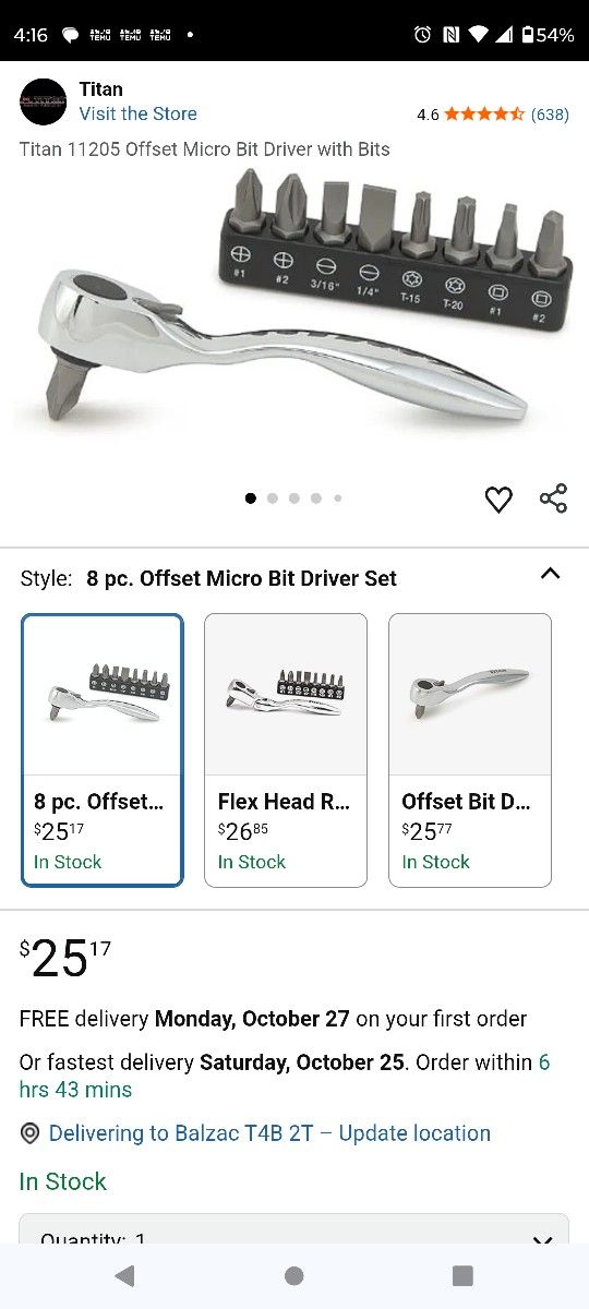 8Pc. TITAN MICRO BIT DRIVER SET $9$