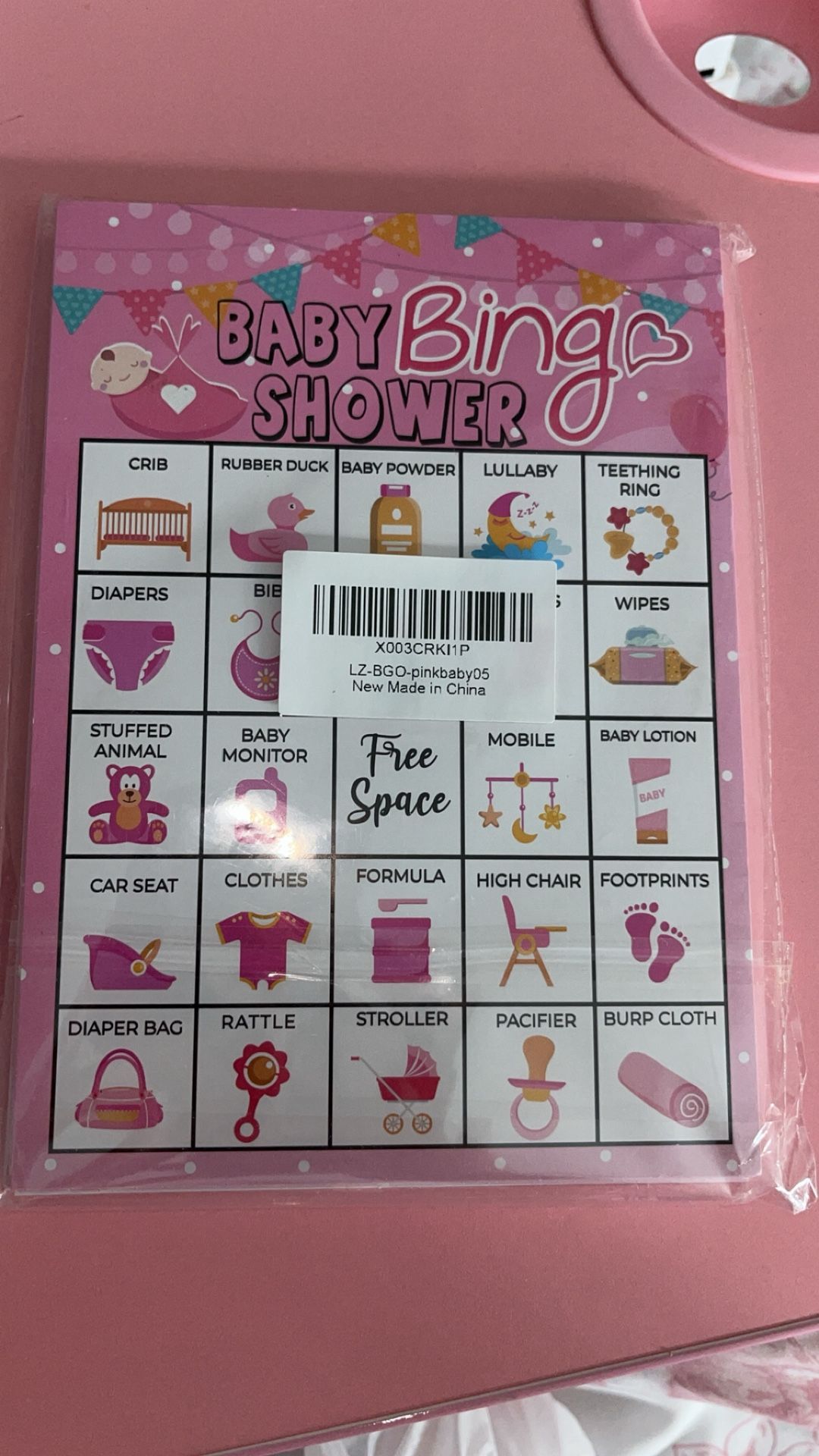 Brand New Baby Girl Baby shower Games & Keepsakes