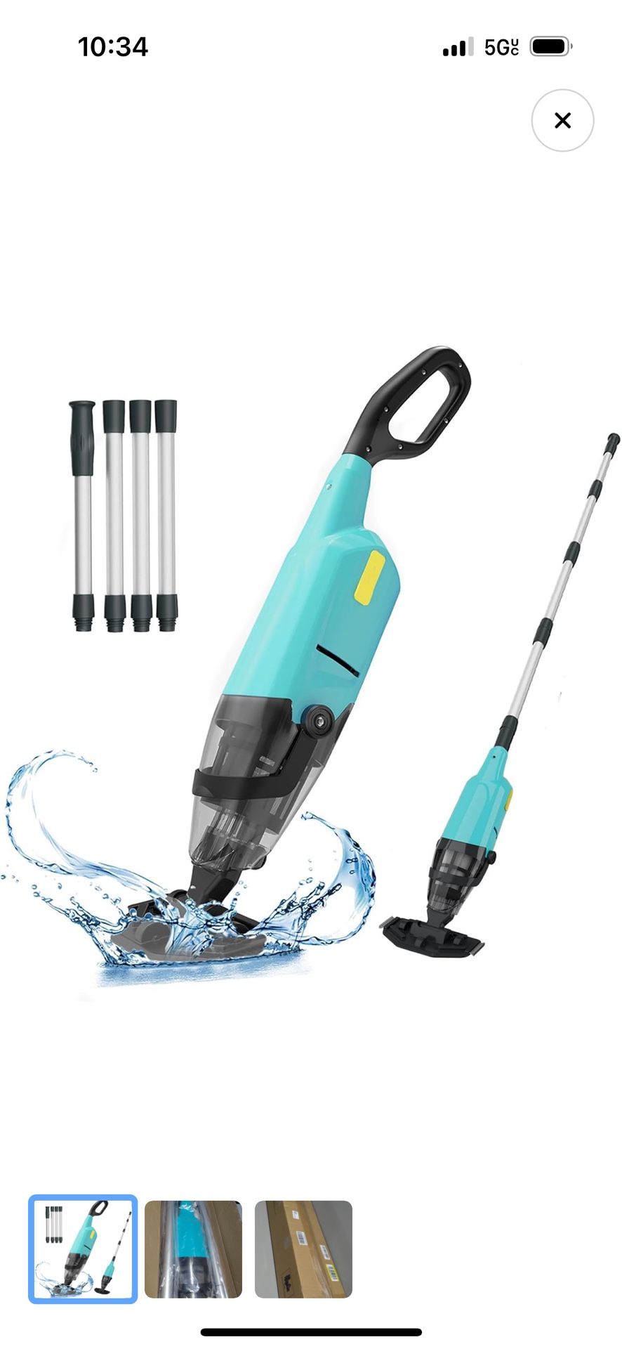 Pool Vacuum Cordless Rechargeable Pool Cleaner