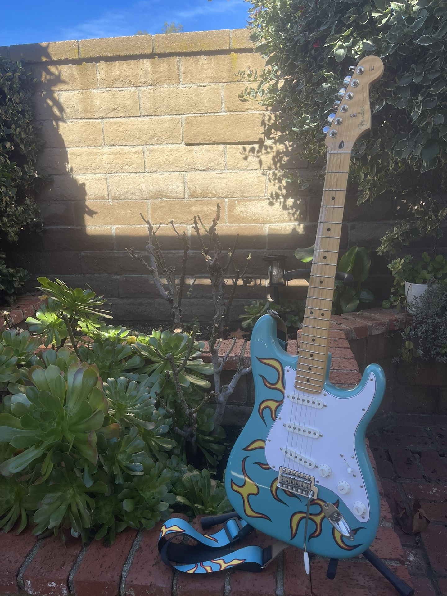 Fender Stratocaster Electric Guitar X Tyler The Creator Golf Wang Flame