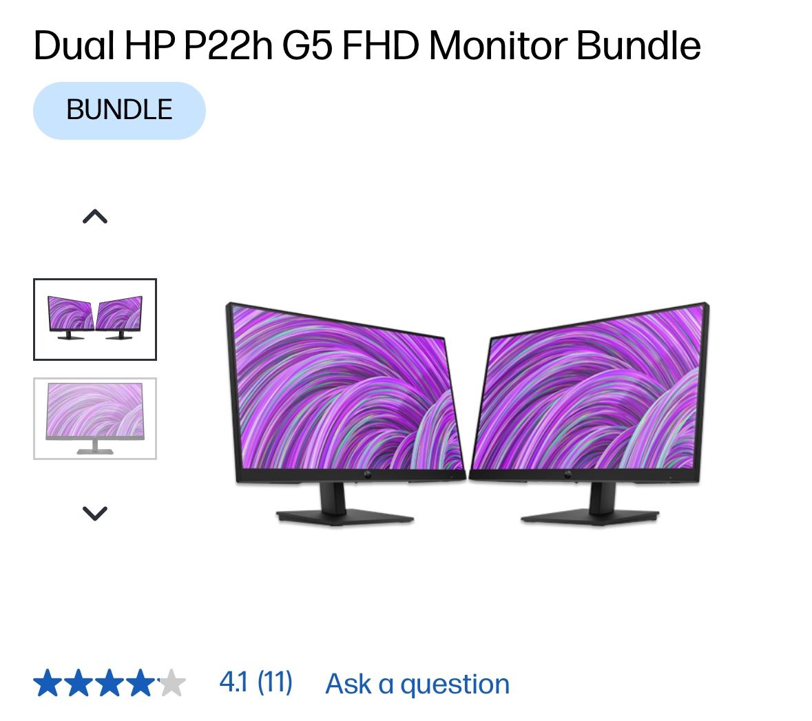 Hp Dual monitors For Sale
