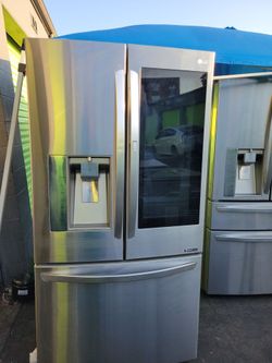 LG 3-Door French Door Refrigerator with Instaview Window  & Bottom Freezer