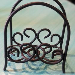 Black Wrought Iron Napkin Holder