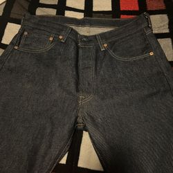 Selling Shrink To Fit  501s Rigid Blue