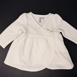 Janie & Jack 0-3 Months Quilted Wrap Dress and  underwear 