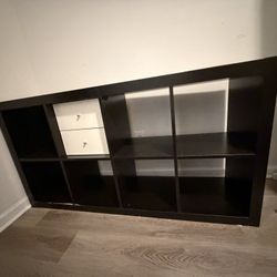 Black Cubed Dresser/Shelf
