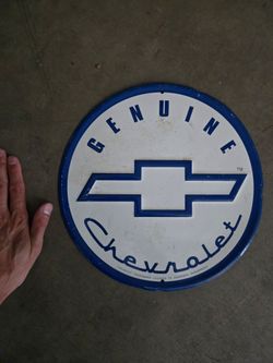 Chevrolet metal sign