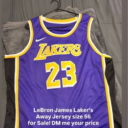 LeBron James Laker's Away Jersey size 56