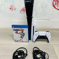 PlayStation 5 Slim - 1 TB Disc Version , Bonus 1 Game NBA 2K21 ( Used Very New )