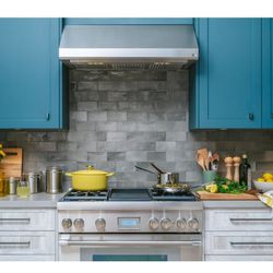 Upgrade your kitchen ambiance and functionality with the sleek Thermador Vent Hood HMWB361WS, now featured at National Appliance Liquidators!