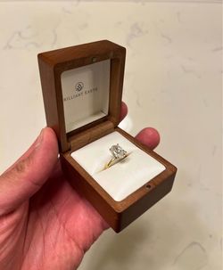 2.27 Carat Lab Diamond 18k Gold Solitaire Engagement Ring, size 6